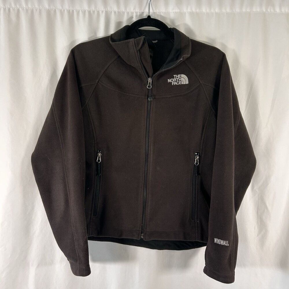 North Face Windwall jacket Women's Small Black Fleece Full Zip Pockets